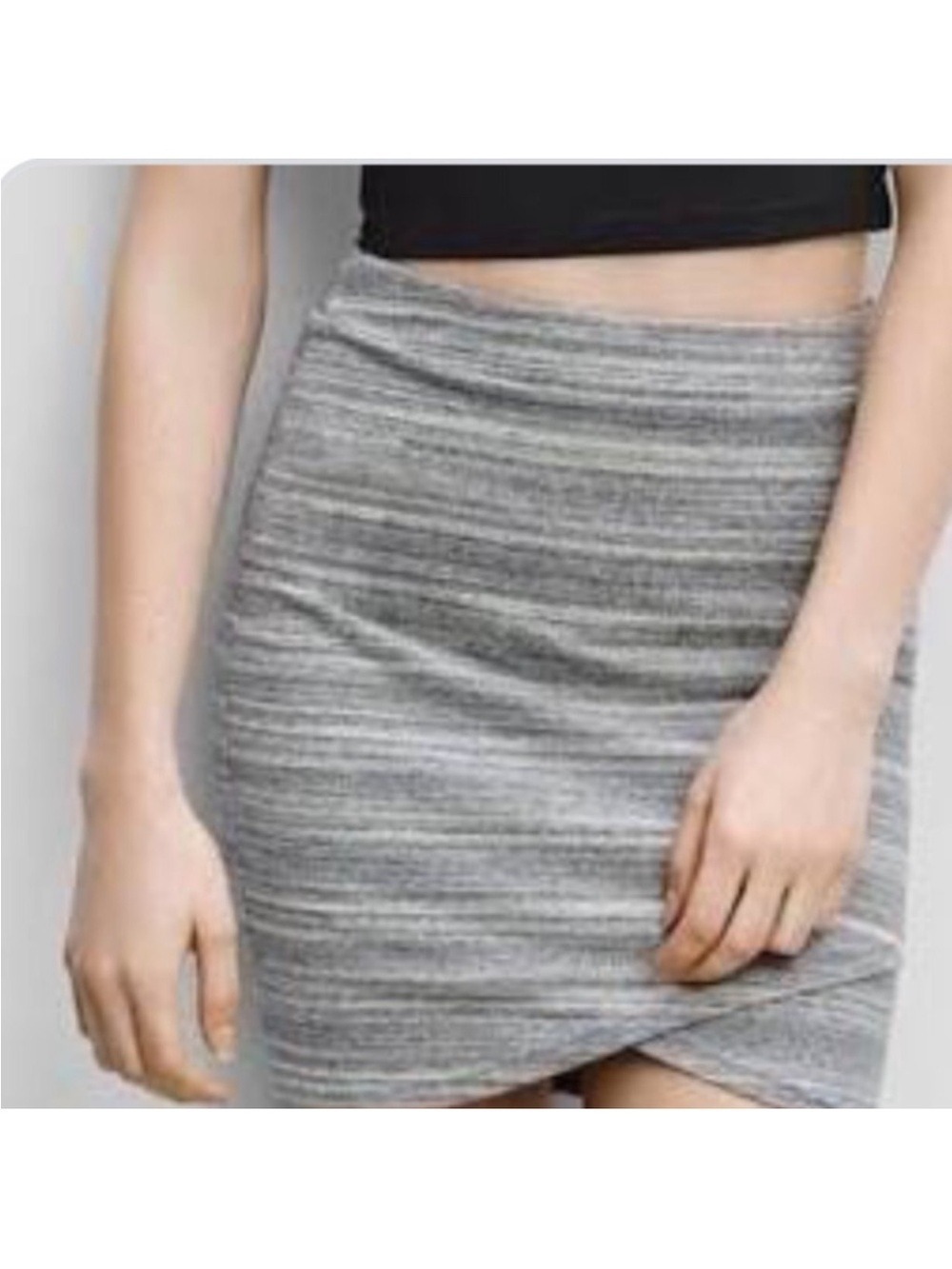 Aritzia Talula Primrose Striped Faux Wrap Tulip Helm Mini Skirt, size M